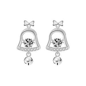 Certified 1ct. t.w. Diamond Bell Earrings 18k White Gold over Italian Silver